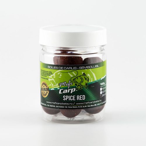 MEFI Spice Red Oldódó Dippelt Csalizó Bojli 20mm 100g