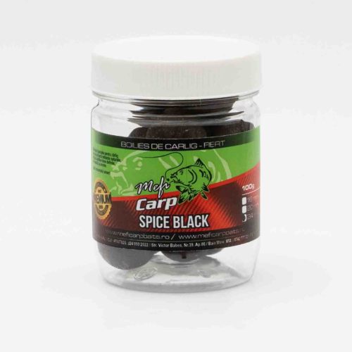 MEFI Spice Black Főzött Dippelt Csalizó Bojli 24mm 100g