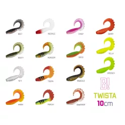 Gumihal Delphin TWISTA UVs / 5db 10cm/RedFACE