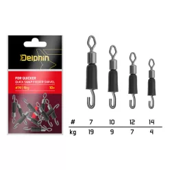   Delphin FDR Quicker Csavarodás mentes gyors forgókapocs / 10db #12/7kg