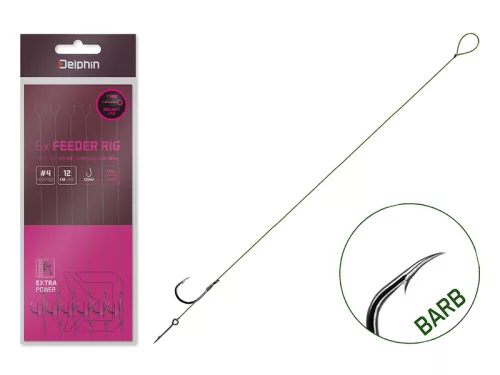 Kötött horog Delphin NOLIMIT Sting / 6db 8cm / 15lbs / BARB #6 / Sting 7mm