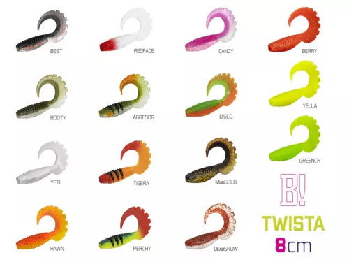 Gumihal Delphin TWISTA UVs / 5db 8cm/YELLA
