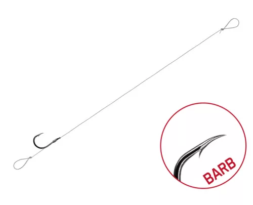 Kötött horog Delphin FLR Loop / 6db 8cm / 0,22mm / BARB #10