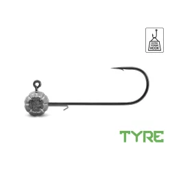Grub-tartóval ellátott Delphin TYRE jigfej / 5 db 7,5g-5/0