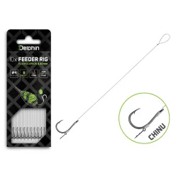 Delphin Fluoro Sting Feeder Rig / 10db 12cm/0,22mm/Chinu #8