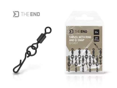 Delphin TheEND Q-Cast forgó karikával és gyorskapoccsal / 10 db #4/20kg
