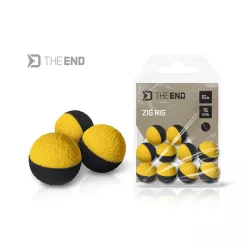Delphin TheEND ZIG RIG / 10db fekete-sárga, 15 mm