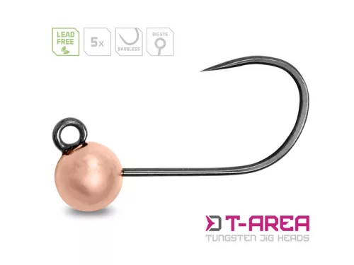 Delphin T-AREA BL Tungsten jig / 5 db réz/4mm/0,6g/#6