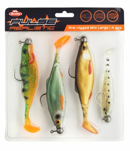 Berkley Pulse Realistic Prerigged Mix Large 4pcs