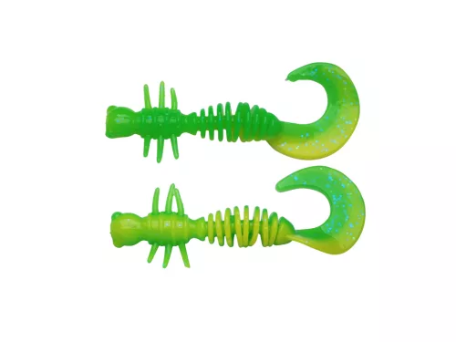 Berkley PWRBT PWR Curly 55mm Sprng Grn/Snsne Ylw