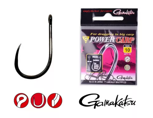 GAMAKATSU Power Carp Ring Eye BB 16-os  10db/cs 