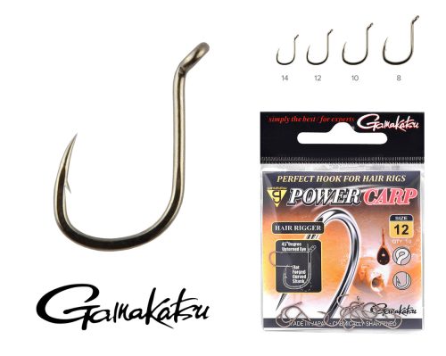 GAMAKATSU Power Carp Hair Rigger 10db/cs. 14-es 