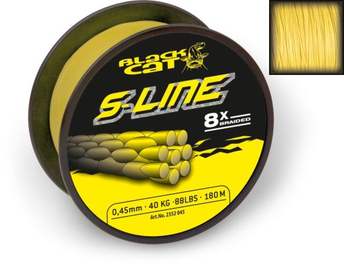 Black Cat Ø 0,38mm S-Line H: 250m 40kg / 88lbs sárga