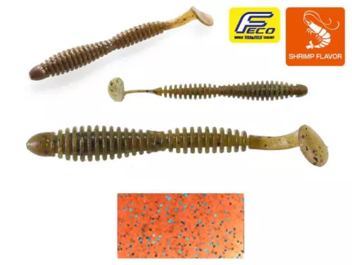 TIEMCO LOCOISM FLEXY SHAD 3.5" 8.9cm #142 Cinnamon/BLF