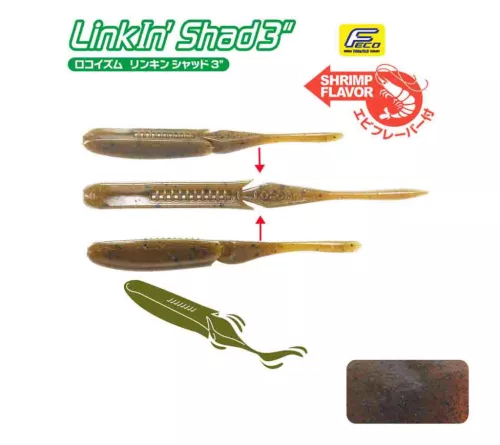 TIEMCO LINKIN SHAD 3" 7.6cm Color 133