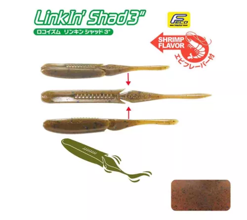 TIEMCO LINKIN SHAD 5" 12.5cm Color 102