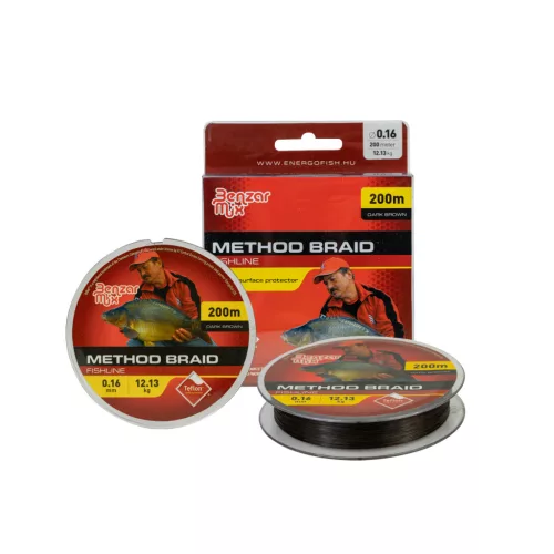 ZSINÓR BENZAR METHOD BRAID 0,16MM 12,13 KG 200M DARK BROWN