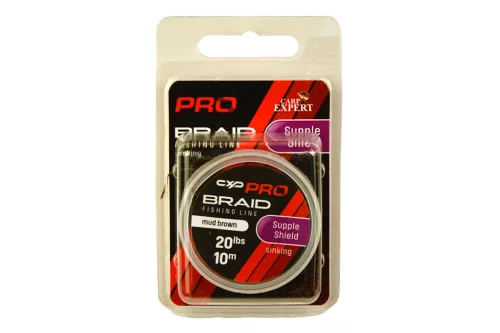CARP EXPERT PRO SUPPLE SHIELD FONOTT BEVONATOS SÜLLYEDŐ ELŐKEZSINÓR 20LBS MUD BROWN 10M