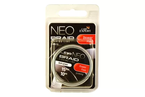 CARP EXPERT NEO POWERFLEX KOPÁSÁLLÓ FONOTT SÜLLYEDŐ ELŐKEZSINÓR 15LBS DARK GREEN 10M