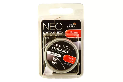 CARP EXPERT NEO POWERFLEX KOPÁSÁLLÓ FONOTT SÜLLYEDŐ ELŐKEZSINÓR 15LBS DARK BROWN 10M
