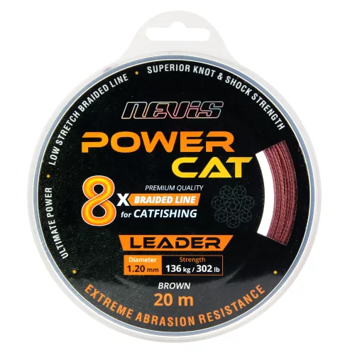 NEVIS Powercat Braid Leader X8 20m 0.60mm