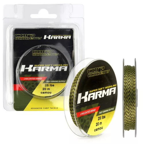 CARP ACADEMY Karma Hooklink 20m 20lb Camo