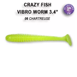   Crazy Fish Vibro Worm 3.4″ Floating 6-os szinkód 5db/csomag