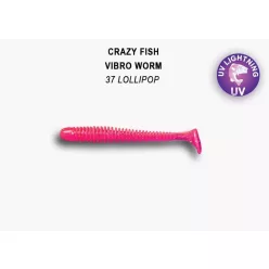 Crazy Fish Vibro Worm 2″ 37-es szinkód 8db/csomag