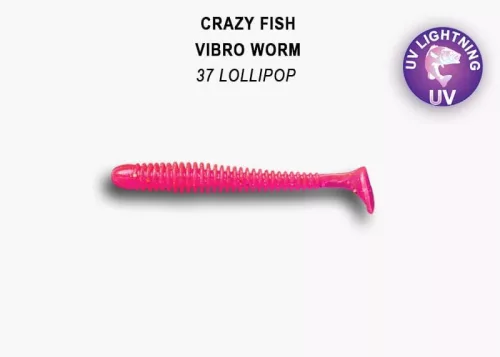 Crazy Fish Vibro Worm 2″ 37-es szinkód 8db/csomag