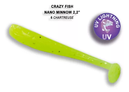 Crazy Fish Nano Minnow 2.2" 6-os szinkód 8db/csomag
