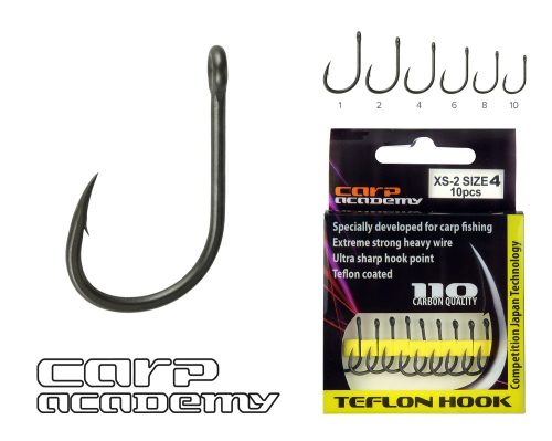 CARP ACADEMY Teflon Hook XS-2 2-es