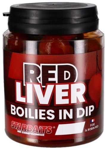 STARBAITS Boilies in Dip Red Liver 150g 24mm