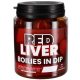 STARBAITS Boilies in Dip Red Liver 150g 24mm