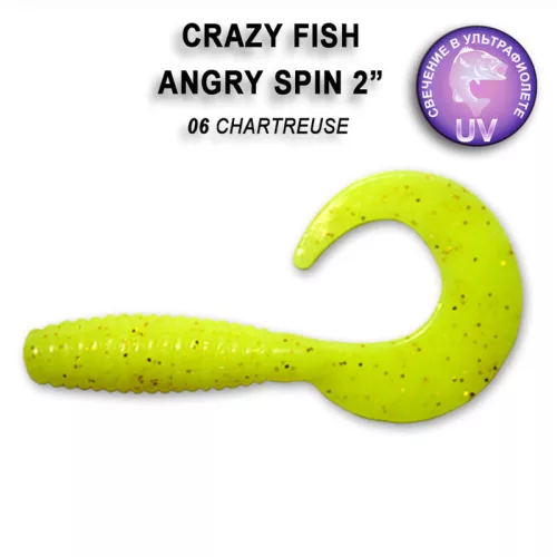 Crazy Fish Angry Spin 4" - 6 6db/csomag
