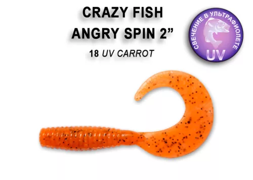 Crazy Fish Angry Spin 4" - 18 6db/csomag