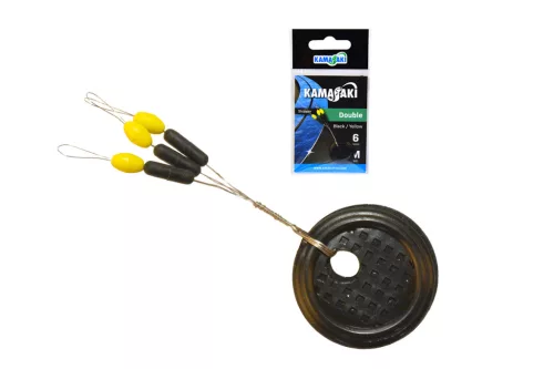 STOPPER KAMASAKI DUPLA FEKETE/SÁRGA M