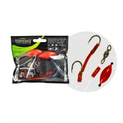   WIZARD MONSTER RIVER DOUBLE UPOSE PRO MONOBRAID RIG 4+4G 9/0+11/0 ROUND