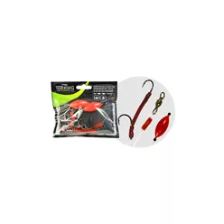   WIZARD MONSTER RIVER DOUBLE UPOSE PRO MONOBRAID RIG 4+4G 7/0+9/0 ROUND