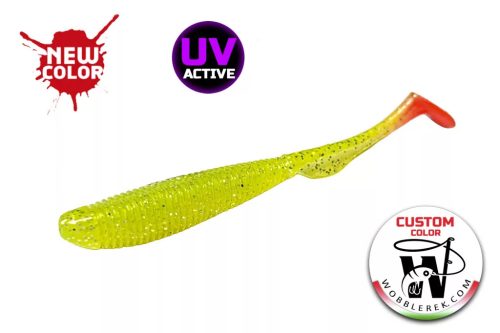Molix RA Shad 3.8" / #639 - UV Tournament Chartreuse Orange Tail