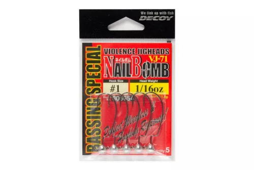JIG FEJ OFFSET DECOY VJ-71 NAIL BOMB #1/0 2.5gr