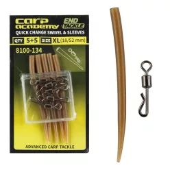 CARP ACADEMY Gyorscsatlakozó szilikoncsővel XL 5+5db