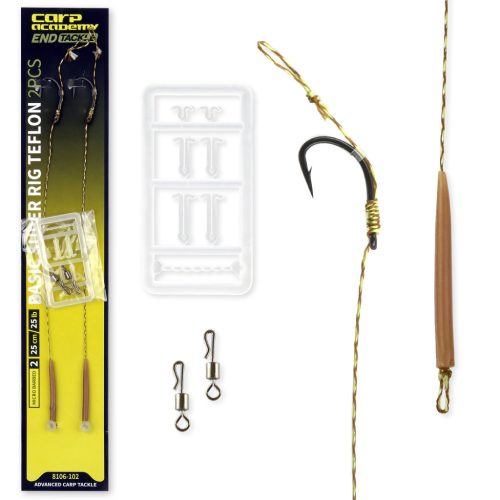CARP ACADEMY Basic Super Rig Teflon 2-es méret 2db/cs