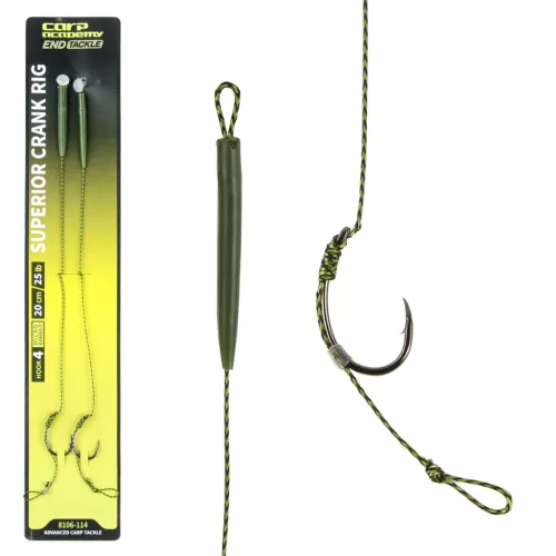 CARP ACADEMY CRANK hook rig  pontyozó előke 6-os méret 2db/cs
