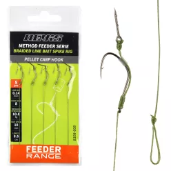 NEVIS Feeder fonott előke csalitüskével 6-os 5db/cs.