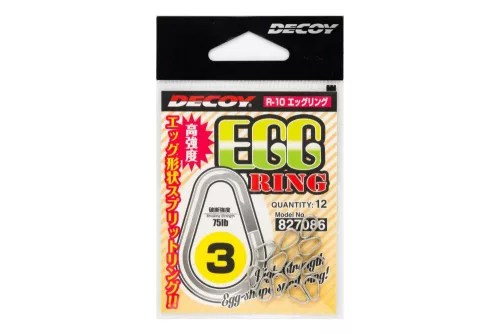 KULCSKARIKA SPLIT RING DECOY R-10 EGG RING SILVER 3 75lbs