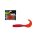 WIZARD HARPEX TWIST RED 5CM 10PCS/BAG