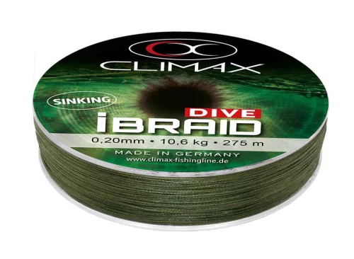 CLIMAX iBRAID DIVE SINKING OLIVE GREEN 275m 0.12mm 5.0kg