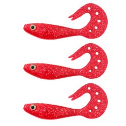 NEVIS Twister Shad Nevis  3db/cs (Japanese Red)