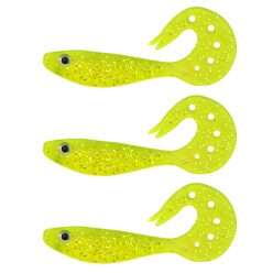 NEVIS Twister Shad Nevis 3db/cs (Flash Chartreuse)  