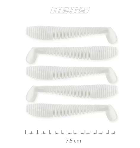 NEVIS Impulse Shad 7.5cm 5db/cs (Classic white)